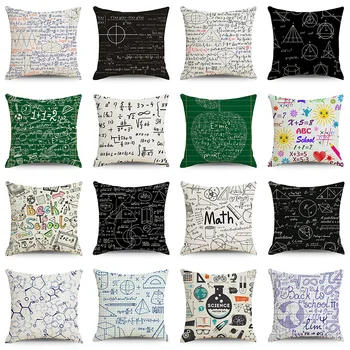 Математическая физика Химическое уравнение, наволочка для подушки, индивидуальность, геометрическая формула, наволочка с граффити Изображение