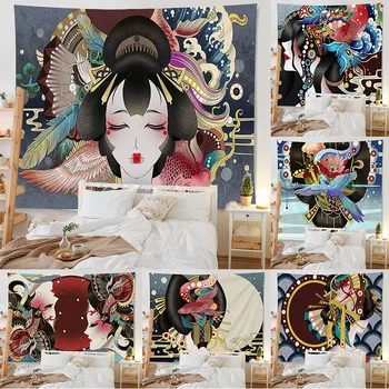 Декор стен гобеленом Волны Укие-э Фон гостиной Украшение спальни в японском стиле Подвесная ткань Изображение