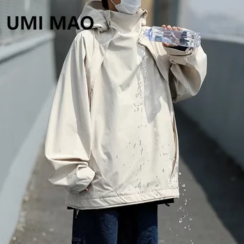 UMI MAO Outdoor Coat Повседневная Мужская Женская Осенне-Зимняя куртка в Американском Винтажном стиле Cityboy, Свободный Пуловер С Капюшоном, Куртка Изображение
