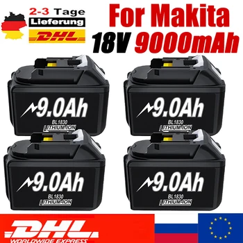 18V 9000mAh Используется для обновления аккумуляторной батареи электроинструмента Makita BL1830b, BL1850, Bl1840, Bl1860, Bl1815, литиевой батареи. Изображение