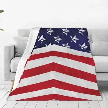 Мягкое одеяло для пикника, Патриотическое Покрывало с американским флагом, Фланелевое покрывало с принтом звезд, Новинка, Покрывало для дивана-кровати Изображение