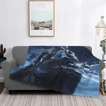 Одеяло Arthas Lich King для ролевых игр World of Warcraft, флисовые летние дышащие одеяла для офисного коврика Изображение