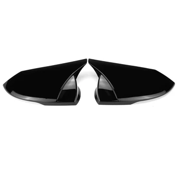 Автомобильная глянцевая черная накладка на зеркало заднего вида в стиле M, накладка на раму, крышки боковых зеркал на 2021 2022 год Изображение