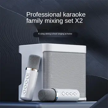 Ys203 100 Вт Мощный беспроводной портативный микрофон, Bluetooth-совместимый динамик, караоке-бокс для семейной вечеринки на открытом воздухе, сабвуфер Изображение