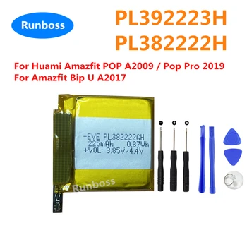 PL392223H PL382222H Оригинальный Аккумулятор для Huami Amazfit Bip U A2017 POP A2009, Pop Pro A2019 Smat Watch Battery 392223 235 мАч Изображение