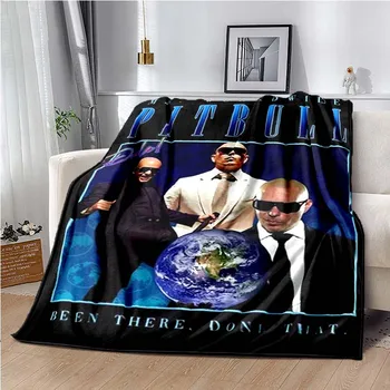 Плед Mr 305 Pitbull MR Worldwide Плакат с изображением хиппи Фланелевое полотенце с принтом Зерна Мягкий Плюшевый диван-кровать Пушистое одеяло Изображение
