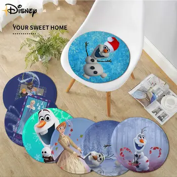 Disney Olaf Snowman Frozen Cushion, Круглая подушка для офисного обеденного стула, губчатый коврик для дивана, нескользящие подушки для стульев Изображение