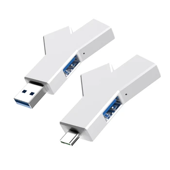 Высокоскоростные концентраторы USB /Type-c3.0 расширяют возможности подключения к компьютеру при передаче данных со скоростью 480 Мбит/с Изображение