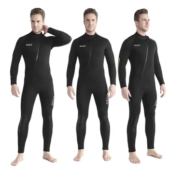 Неопреновый гидрокостюм для мужчин и женщин, спортивный гидрокостюм 5 мм, костюм для серфинга, кайтсерфинга, цельный водолазный костюм с высокой эластичностью, купальники, Купальник Изображение