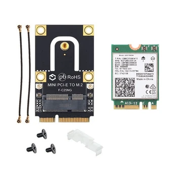 Адаптер M.2 для Mini PCI-E с беспроводной картой WiFi 6E AX210 5374 Мбит/с 802.11AX 2,4 G/5 ГГц/6 ГГц BT5.2, Mini PCIE AX210 Изображение
