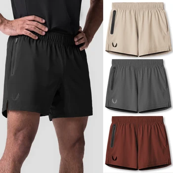 2023 Новые мужские шорты для бодибилдинга, спортивные штаны для бега трусцой, брюки для фитнеса, шорты для тренировок по баскетболу на открытом воздухе, пляжные брюки для отдыха Изображение