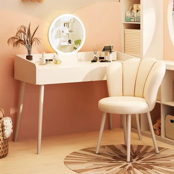 офисный Туалетный столик для хранения вещей женская консоль роскошная гостиная маленький туалетный столик белый tocador maquillaje мебель для дома HY Изображение