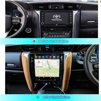 Автомобильный GPS-навигатор Tesla style Android 12 для Toyata Fortuner 2016-2019 ATAuto Автомобильный радио мультимедийный плеер 2 din dvd Изображение