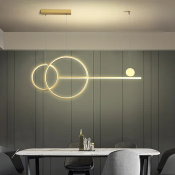 Современная светодиодная люстра освещение Кухонный остров Подвесные светильники Лампы для столовой Изображение