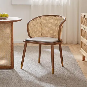 Скандинавские походные деревянные стулья, Одноместная Прозрачная гардеробная, кресло для отдыха в спальне, шезлонги для гостиной, мебель для дома T50CY Изображение