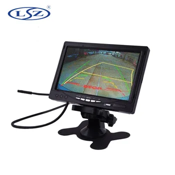7-дюймовый автомобильный монитор с HD и AV входом для отображения ЖК-экрана, система безопасности камеры резервного копирования автомобиля Изображение