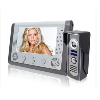 7-дюймовый монитор видеодомофона, Проводная система внутренней связи, камера ночного видения из алюминиевого сплава, визуальный видеодомофон, видеодомофон Изображение
