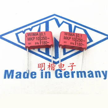Бесплатная доставка 10шт/30шт WIMA Германия конденсатор MKP10 250V 0,1 МКФ 250V 104 100nf P = 15 мм Изображение