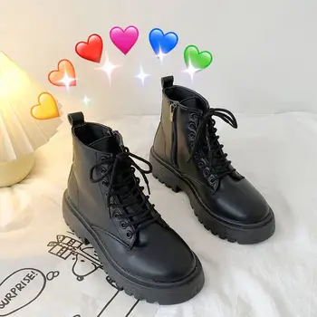 Брендовая женская обувь Lady Boots с круглым носком, пикантные сапоги до бедра на высоком каблуке-Женские ботинки на шнуровке в стиле Лолиты, черные Модные рок-н-ролл с низкой посадкой- Изображение