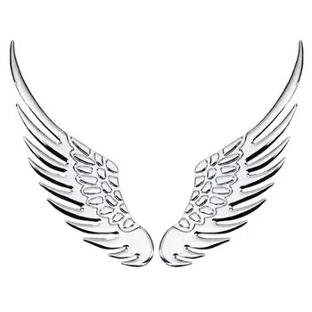 Клейкая наклейка на автомобиль Eagle Wings 3D Крылья Значок Эмблемы Наклейки Металлические Автомобильные Аксессуары Стильный Декор для транспортных средств Компьютеров Мотоциклов Изображение