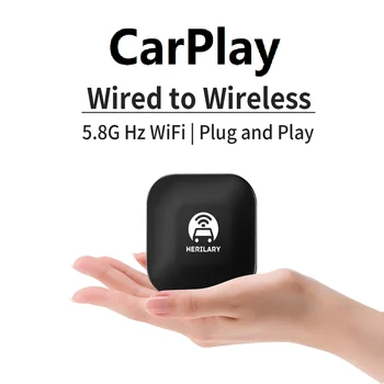Беспроводной адаптер Mini Carplay BT 5.8HGz Wifi Онлайн обновление AI Box Car OEM Проводной Carplay к беспроводному USB ключу Подключи и играй Изображение
