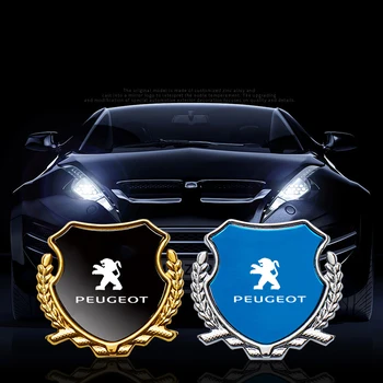 Металлические наклейки на значок автомобиля, наклейки для украшения окна автомобиля, наклейки для Peugeot 4008/5008/3008/308/2008/301 модифицированные наклейки с аксессуарами Изображение