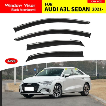 Лобовое стекло для Audi A3L 2021 Аксессуары для лимузина с яркой полосой, защита от непогоды, Дверной козырек, Вентиляционные шторы, Дверной козырек Изображение