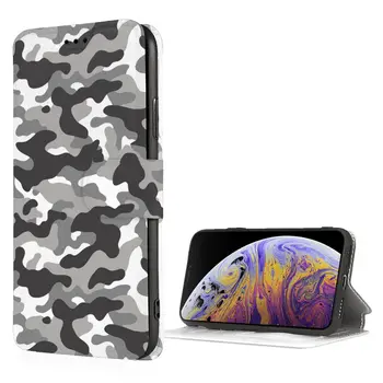 Камуфляжный чехол-бумажник для iPhone SE iPhone 7/8 с держателем для карт, прочный противоударный чехол из искусственной кожи премиум-класса 4,7 дюйма Изображение