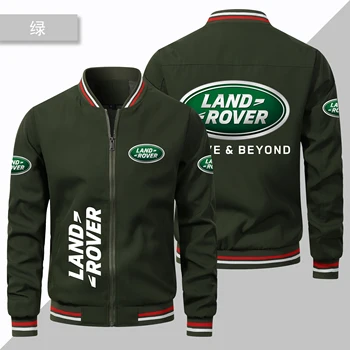 2023 Новая Исследовательская мужская куртка с Логотипом Автомобиля Land Rover, Модная Тонкая Повседневная куртка-Авиатор, Внедорожные Мотогонки, Мужская Изображение