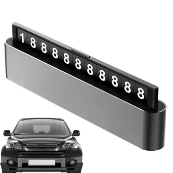 Временный парковочный номерной знак из алюминиевого сплава, универсальный поворотный автомобильный телефонный номерной знак для парковки В Carstyling Автоаксессуары Изображение