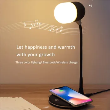 Домашний Офис, Прикроватная Лампа Для зарядки, Интеллектуальная Настольная Лампа, S8 S9 S10 для зарядки 8 7 XR 11 Беспроводного Зарядного Устройства Night Light Lamp Изображение