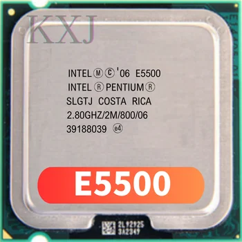 lntel E5500 Настольный процессор Intel Pentium Cpu E5500 2.8 ГГц 2 МБ / процессор LGA 775 поцарапанных деталей Изображение
