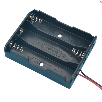Пластиковый держатель аккумулятора 18650, коробка для хранения, черный чехол для аккумулятора, гнездо для аккумулятора для счетчика энергии 3x18650 Изображение