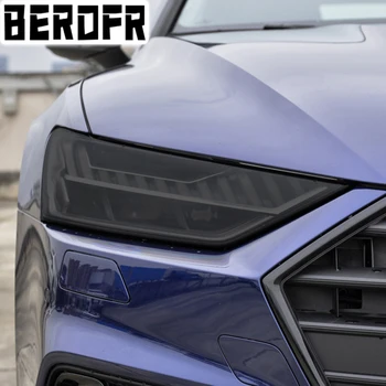 Для Audi A7 S7 4K 2019-Настоящее время, автомобильные фары с оттенком черной защитной пленки, задние фонари, Прозрачные наклейки из ТПУ, аксессуары Изображение