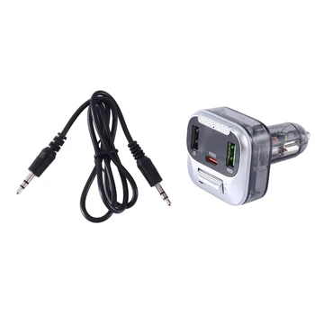 E75 Автомобильный Bluetooth FM-передатчик USB автомобильное зарядное устройство Автомобильные принадлежности Черный Изображение