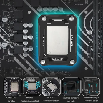 Для процессора Intel 12 поколения, корректор изгиба, защита рамки, пряжка серии LGA1700/1800, замена пряжки из алюминиевого сплава с ЧПУ Изображение