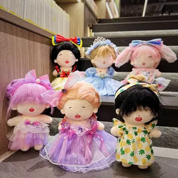 Вечернее платье для куклы 20 см, расшитое блестками, Винтажная милая кукольная одежда, платья для девочек, праздничный наряд, плиссированная юбка для кукол-кумиров Изображение