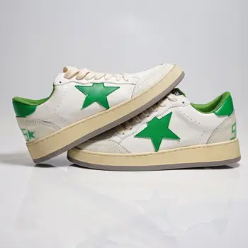 Повседневная обувь, спортивная обувь, школьная доска, обувь Star, зеленая звезда, Черная звезда, Серебряная звезда Изображение