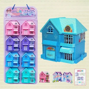 Мини-имитационная мебель Игрушки для дома Сделай САМ Миниатюрная принцесса Кукольный дом Вилла Модель Развивающая игрушка для маленьких девочек Изображение