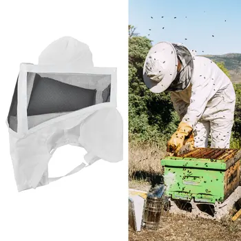 Шапка для пчеловодства с утягивающим дизайном, Ковбойская шляпа с дышащей сеткой и белой окантовкой для пчеловодства, охоты, пеших прогулок Изображение