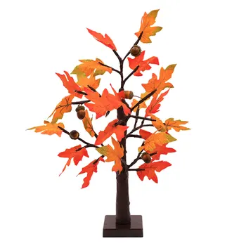 Осеннее кленовое дерево с подсветкой, привлекающее внимание дополнение к любой комнате, стильное и модное, энергосберегающее Изображение