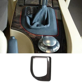 Накладка Рамы Панели Переключения Передач Автомобиля ABS Из Углеродного Волокна для BMW 5 Серии E60 E61 2004-2007 Изображение