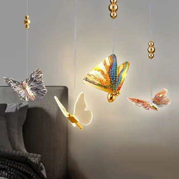 винтажный светодиодный золотой подвесной светильник из промышленного стекла современные потолочные подвесные светильники люстра потолочная Изображение