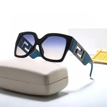 2023 Новые модные брендовые дизайнерские солнцезащитные очки с большой оправой для мужчин и женщин, пары за рулем, спорт на открытом воздухе, праздничный подарок для путешествий UV400 Изображение