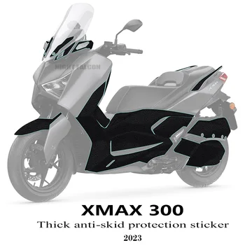 Корпус мотоцикла утолщенный, устойчивый к царапинам, Противоскользящая резиновая защитная наклейка для Yamaha XMAX 300 X MAX 300 2023 Изображение