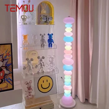 Детский торшер TEMOU Nordic Цвет Современная Семейная гостиная Спальня Креативная Светодиодная Декоративная атмосфера Изображение
