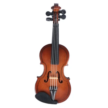 4X Подарочная копия скрипичного музыкального инструмента в миниатюре с футляром, 8x3 см в розницу Изображение