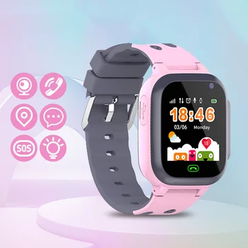 Детские смарт-часы, телефон для вызова Sim-карты, умные часы для детей, фото SOS, Водонепроницаемая камера, LBS-трекер местоположения, подарок IOS Android Изображение