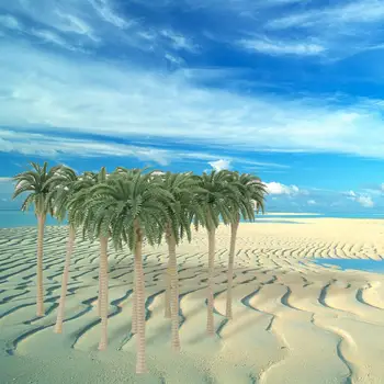 10 шт. Искусственные модели кокосовых пальм, ландшафтные модели деревьев Изображение