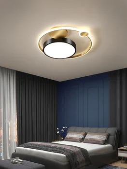 Nordic light роскошная лампа для спальни, круглая, контрактная и современная креативная светодиодная подсветка под куполом, атмосфера в гостиной Изображение